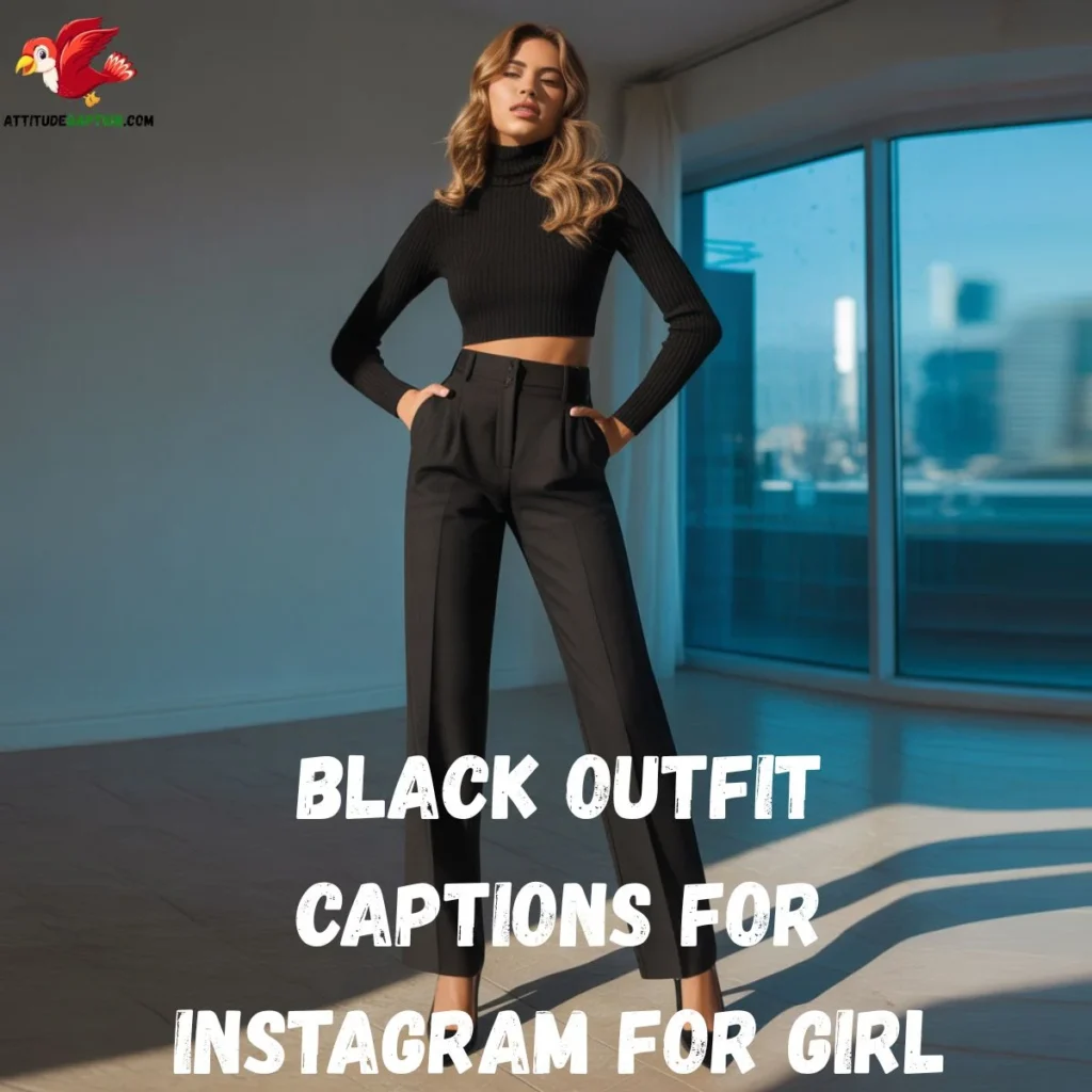 Black Outfit Captions for Instagram for Girl