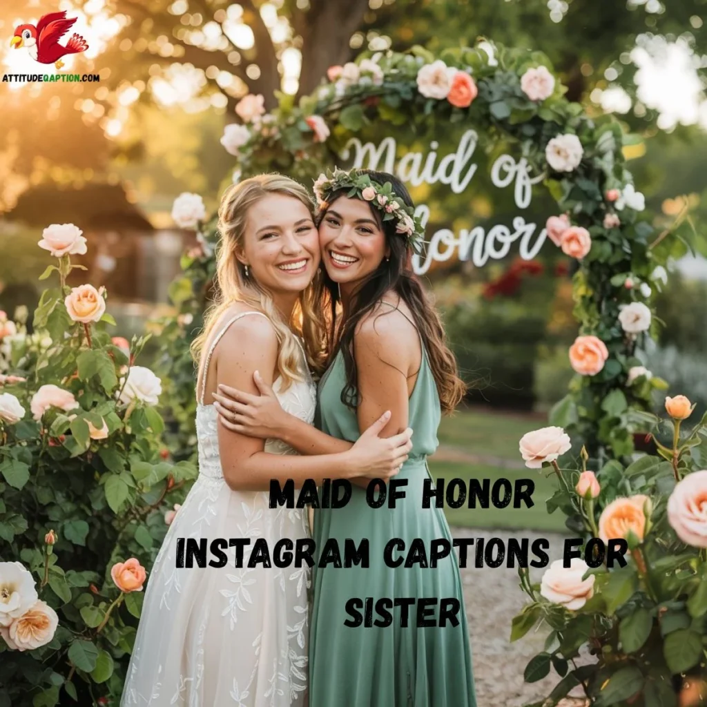 Maid of Honor Instagram Captions for Sister