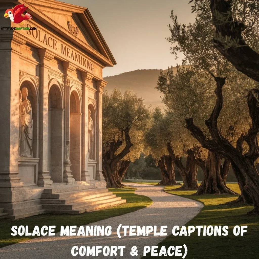 Solace Meaning (Temple Captions of Comfort & Peace)