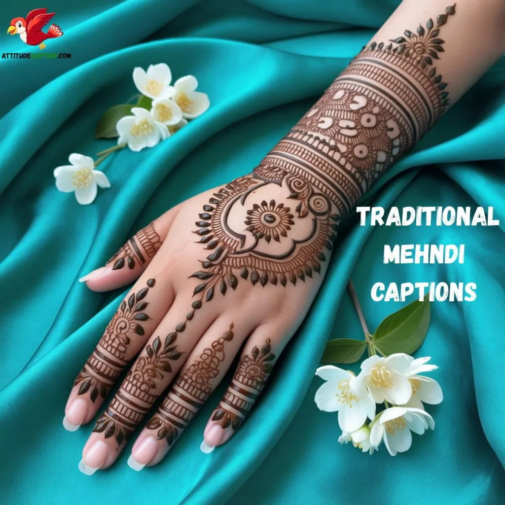 Traditional Mehndi Captions