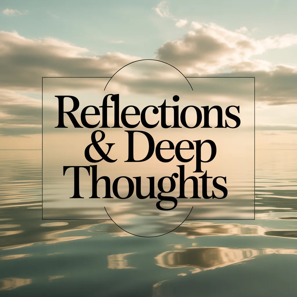 “Reflections & Deep Thoughts” Captions