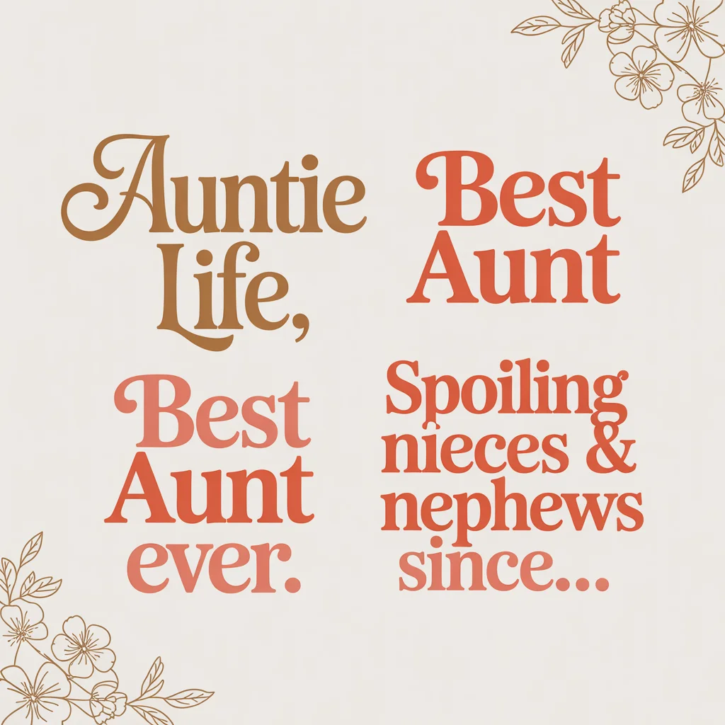 Short & Sweet Aunt Captions