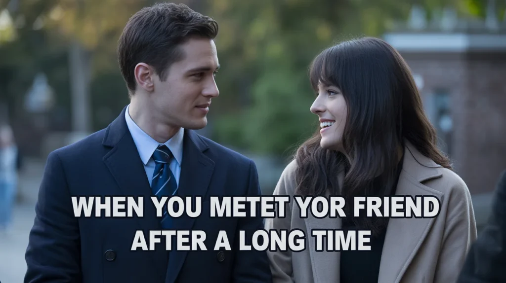 When You Meet Your Friend After a Long Time Caption