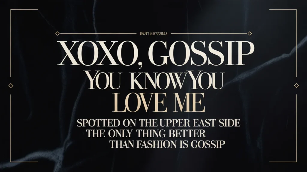 Gossip Girl Captions for Instagram